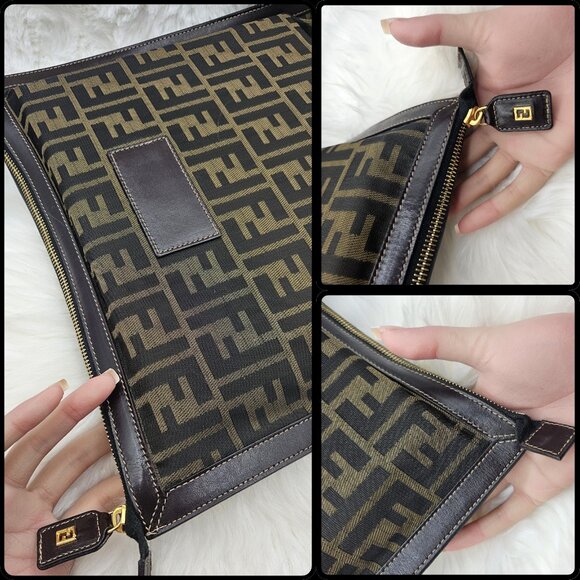 FENDI Zucca Pattern FF Clutch - Picture 4 of 17